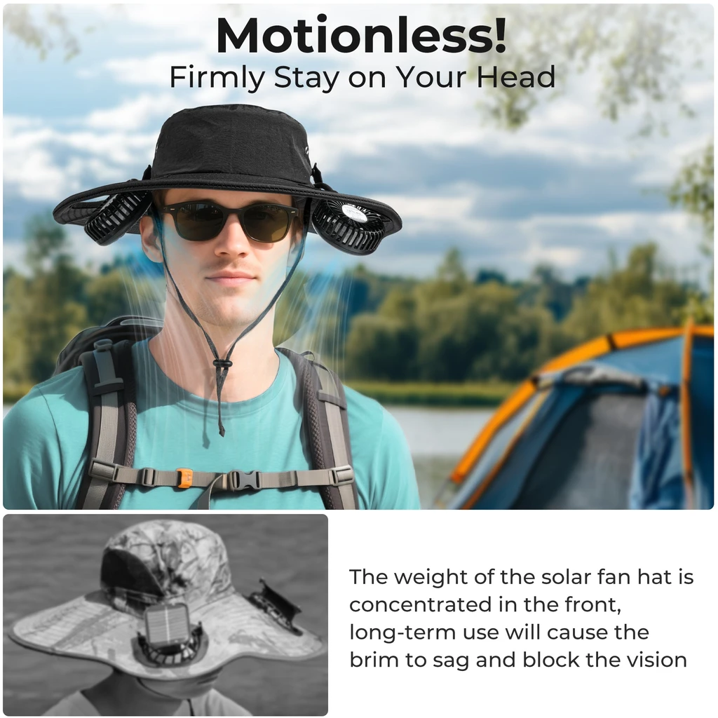 PANERGY Panergy 2-in-1 Hands-Free Hat Fan With Detachable Neck Fan