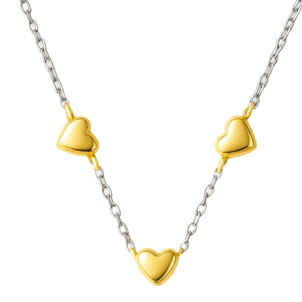 Donatello Gian Two-Tone Heart Necklace