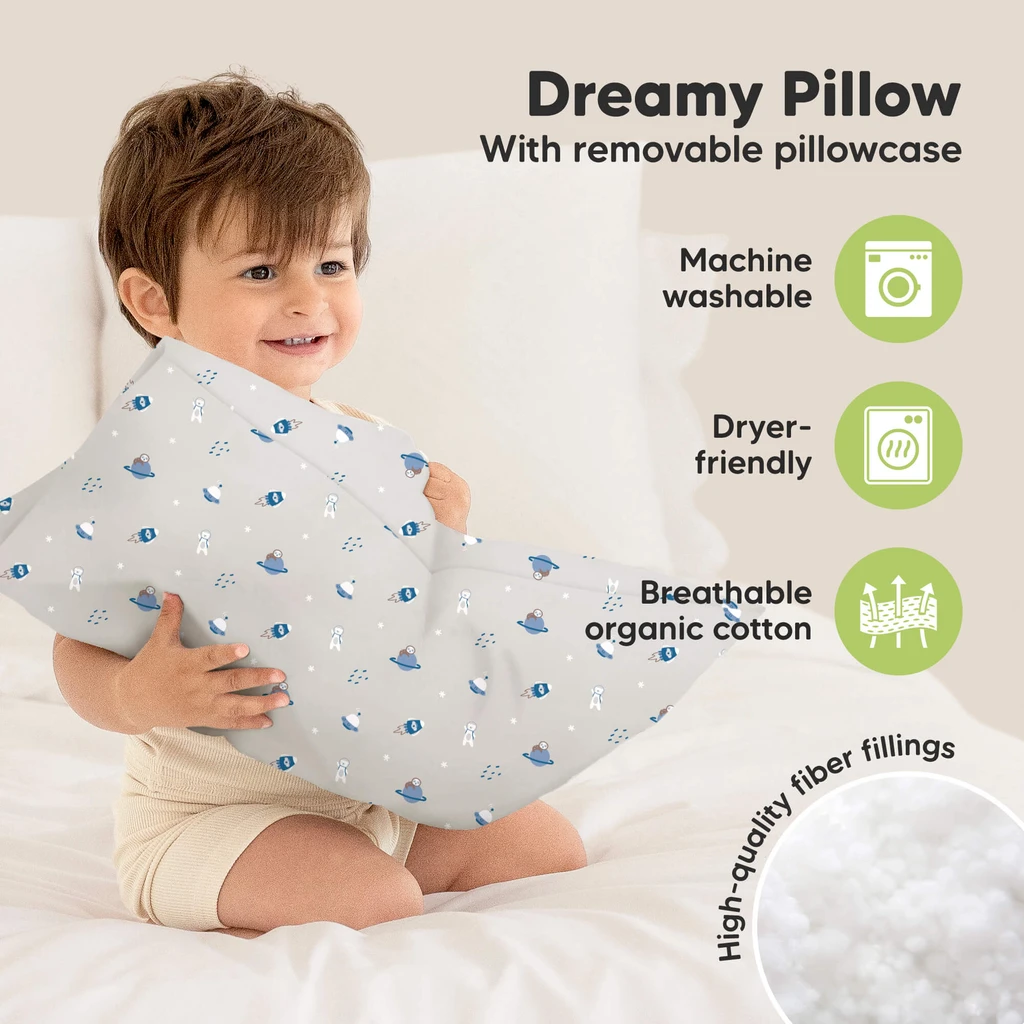 KeaBabies Toddler Pillow With Pillowcase