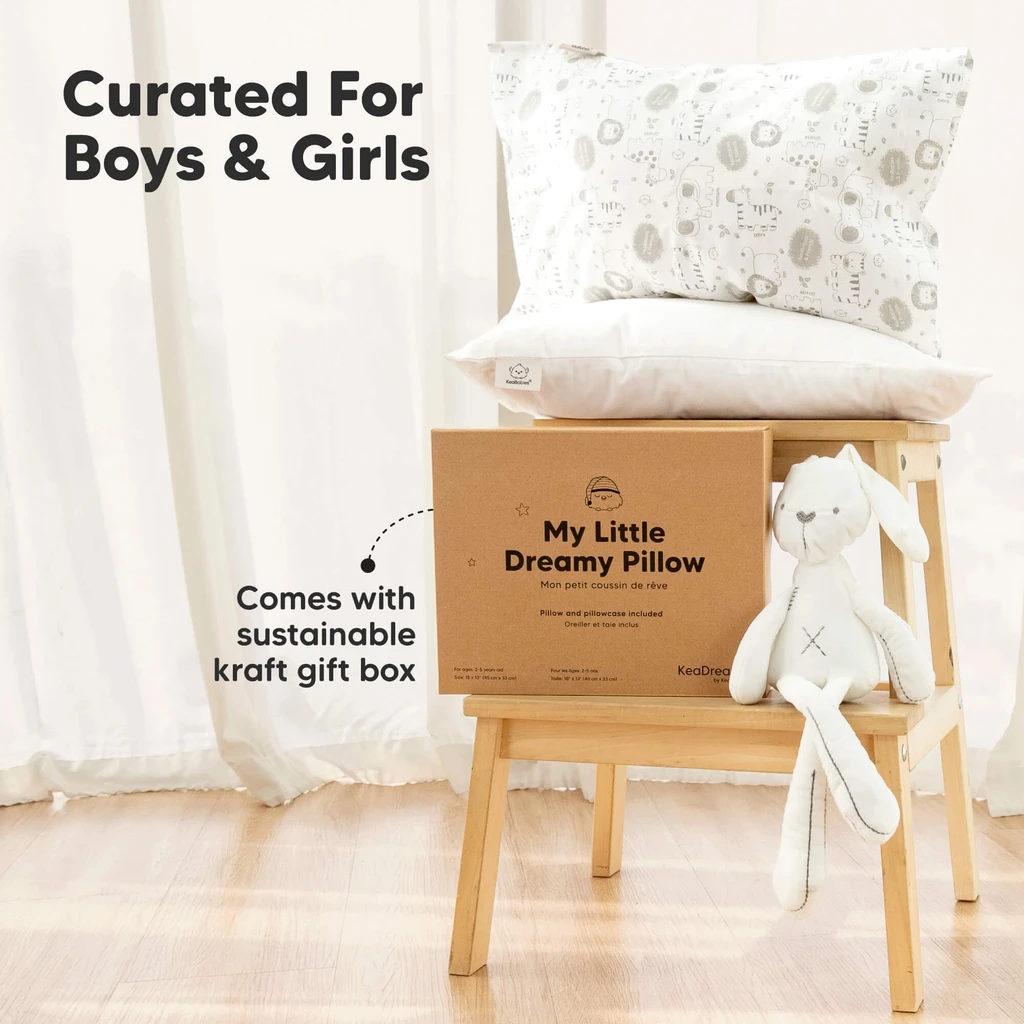 KeaBabies Toddler Pillow With Pillowcase