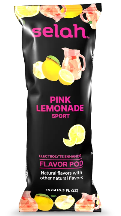 Selah Flavored Water Bottle Pink Lemonade Sport