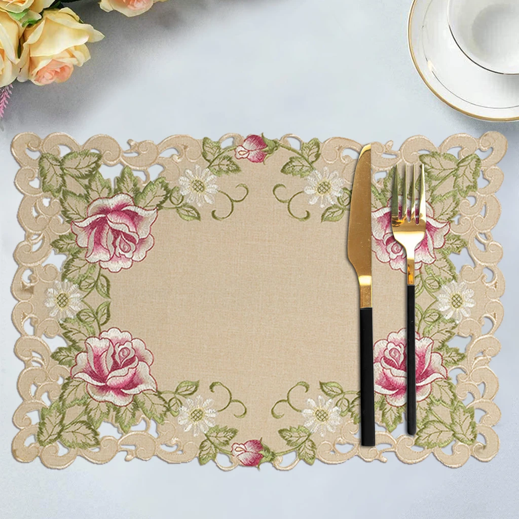 Decozen Placemats With European Embroidery