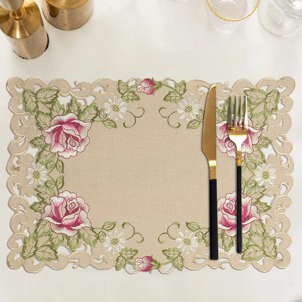 Decozen Placemats With European Embroidery