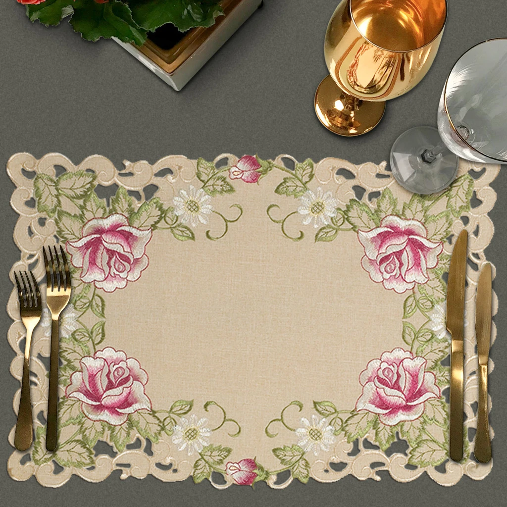 Decozen Placemats With European Embroidery