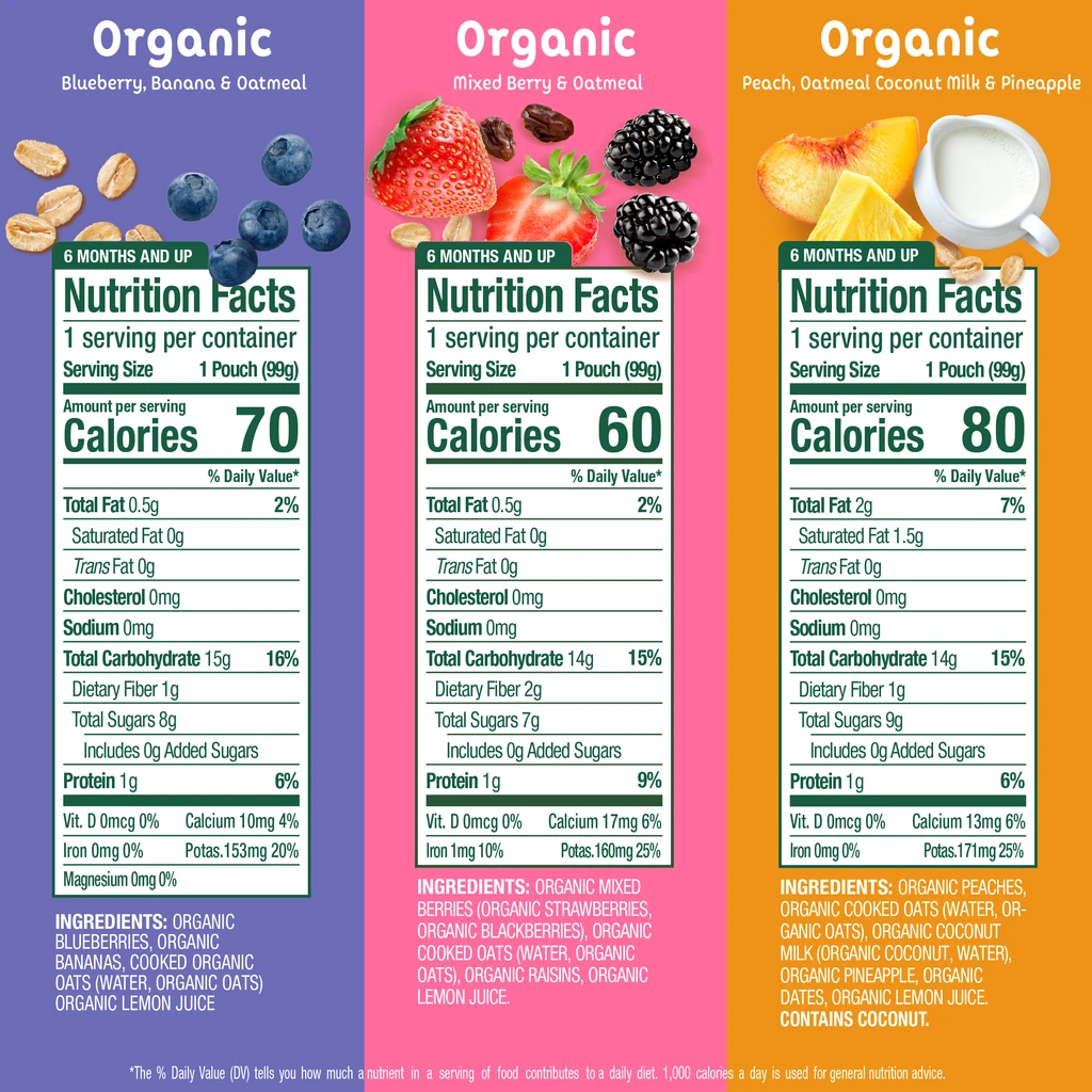 Sprout Organics Ultimate 6+ Months Baby Food Variety Pack - 12 Tasty Purees