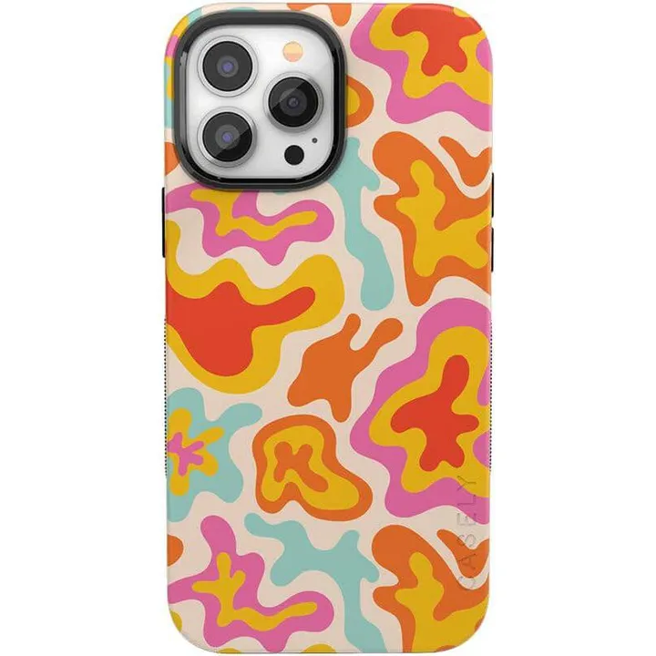 Casely Tropical Color Splash | Abstract Retro Case - Bold Flex + MagSafe