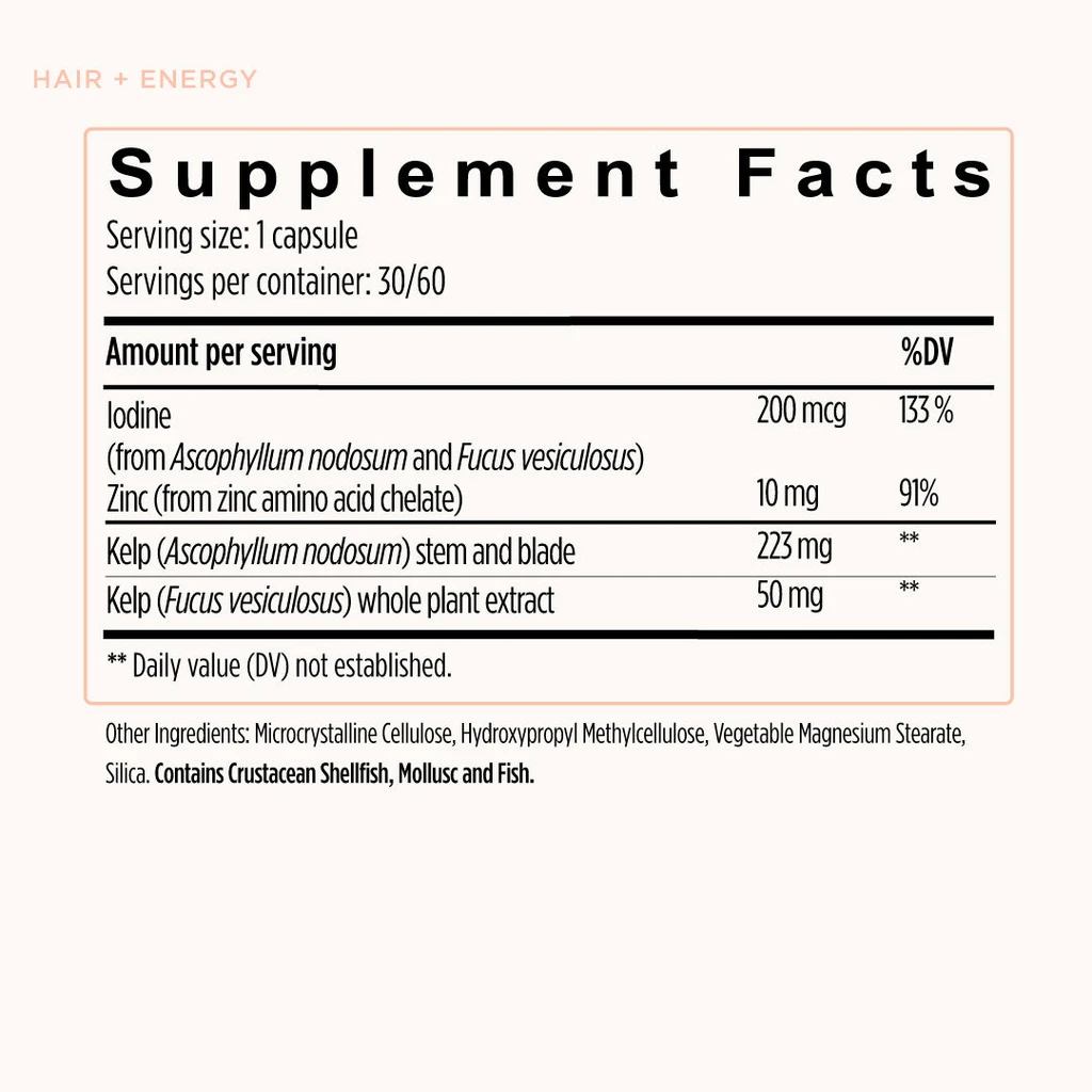 JSHealth Vitamins Hair + Energy Formula for Thicker, Stronger Hair