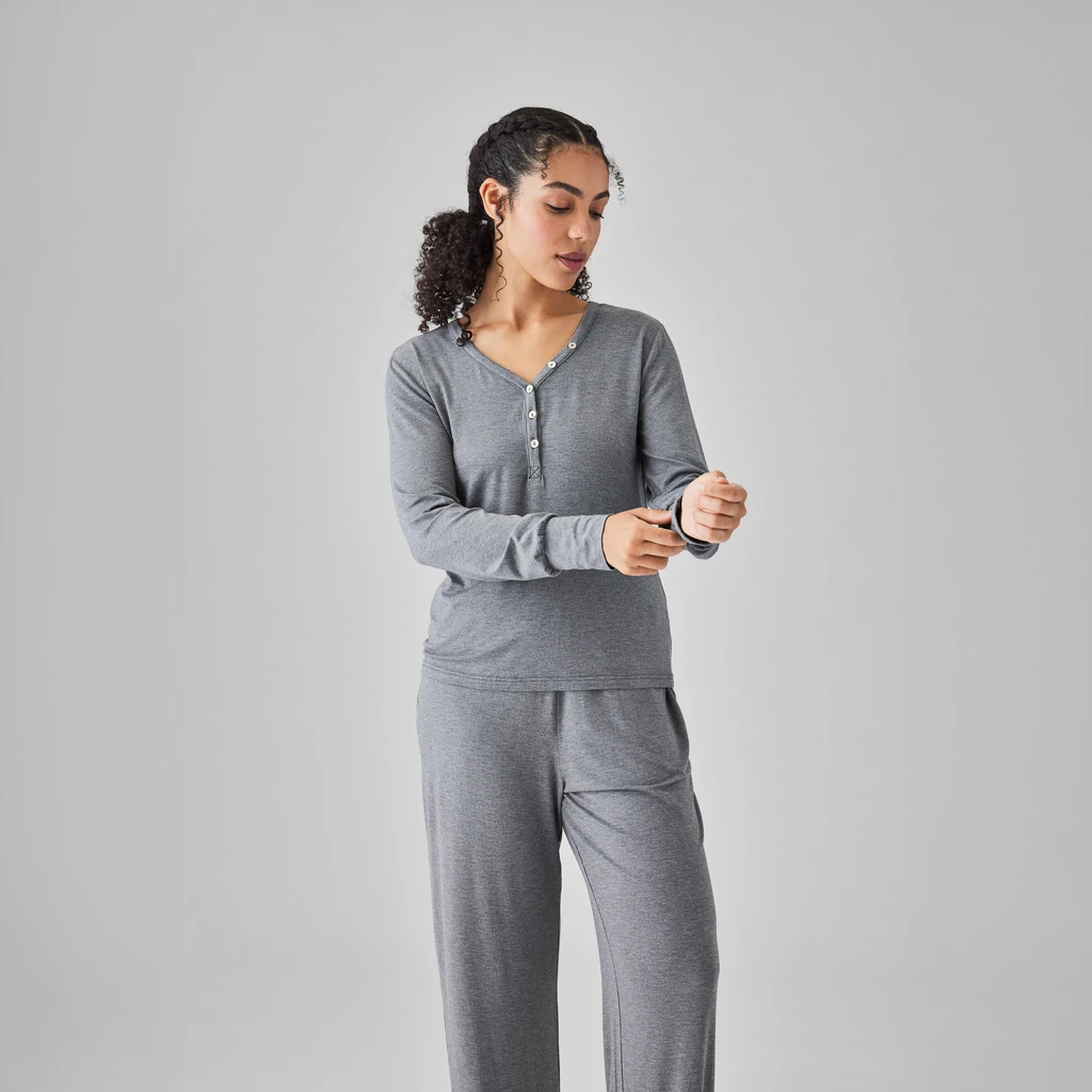 Hush Iced Henley Lounge Shirt