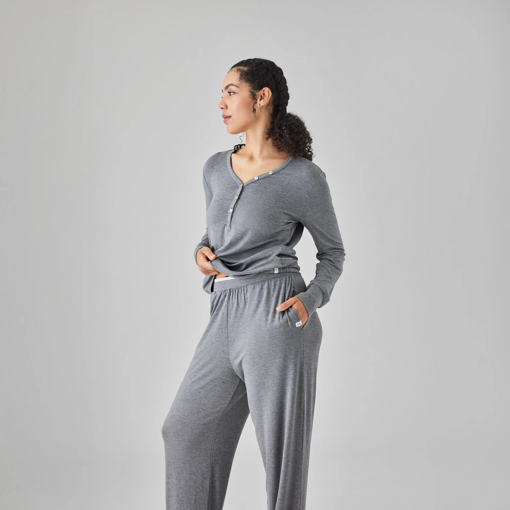 Hush Iced Henley Lounge Shirt