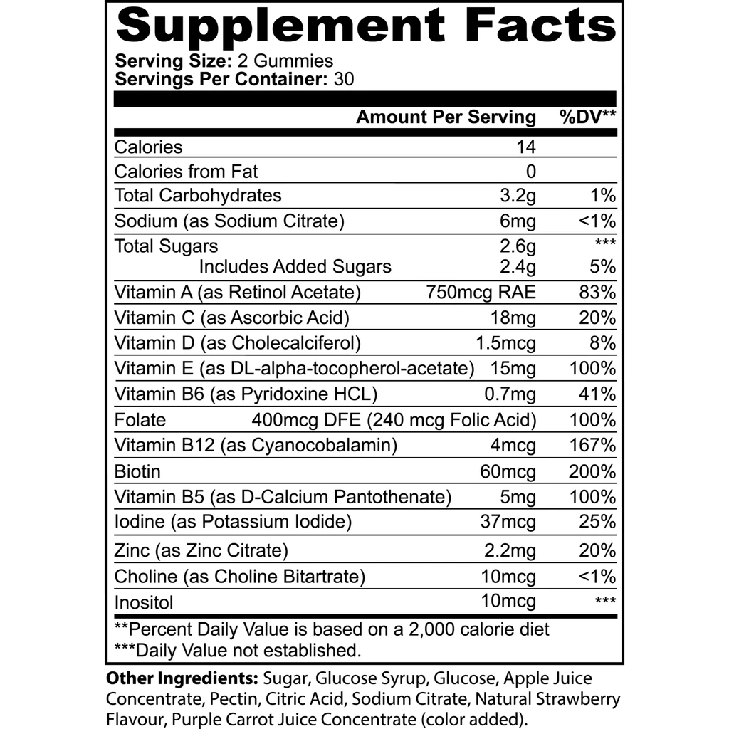 Invincible Supplements Multivitamin Gummies