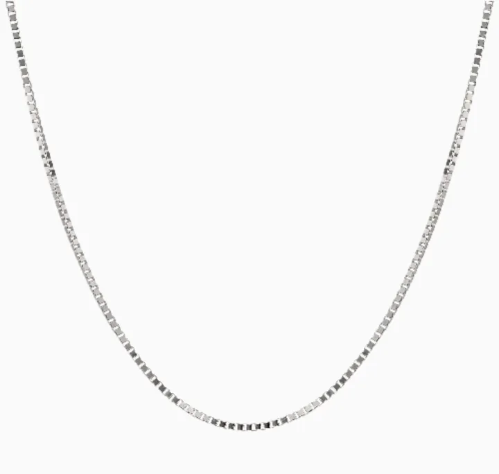 PORI JEWELRY Sterling Silver 1mm Box Chain Necklace
