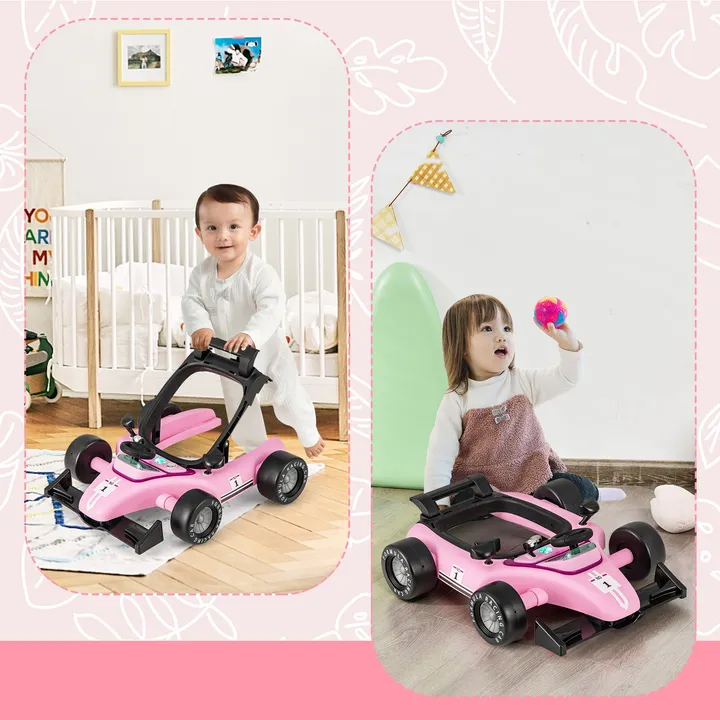 Gbruno Store 4-in-1 Foldable Activity Push Walker With Adjustable Height
