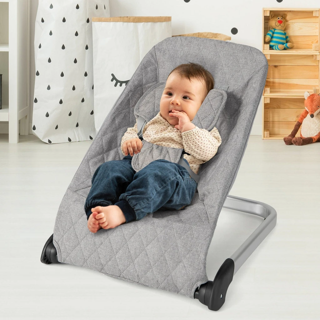 Gbruno Store Baby Bouncer Seat With Aluminum And Metal Frame
