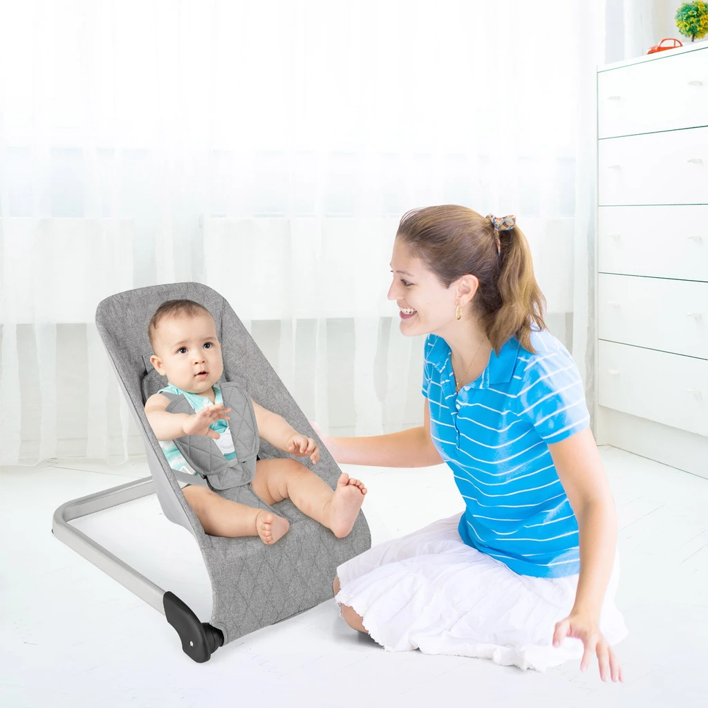 Gbruno Store Baby Bouncer Seat With Aluminum And Metal Frame