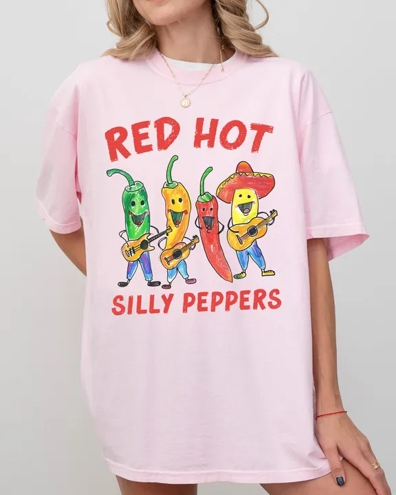 Refinery Number One Silly Peppers, Red Hot Comfort Colors T-Shirt