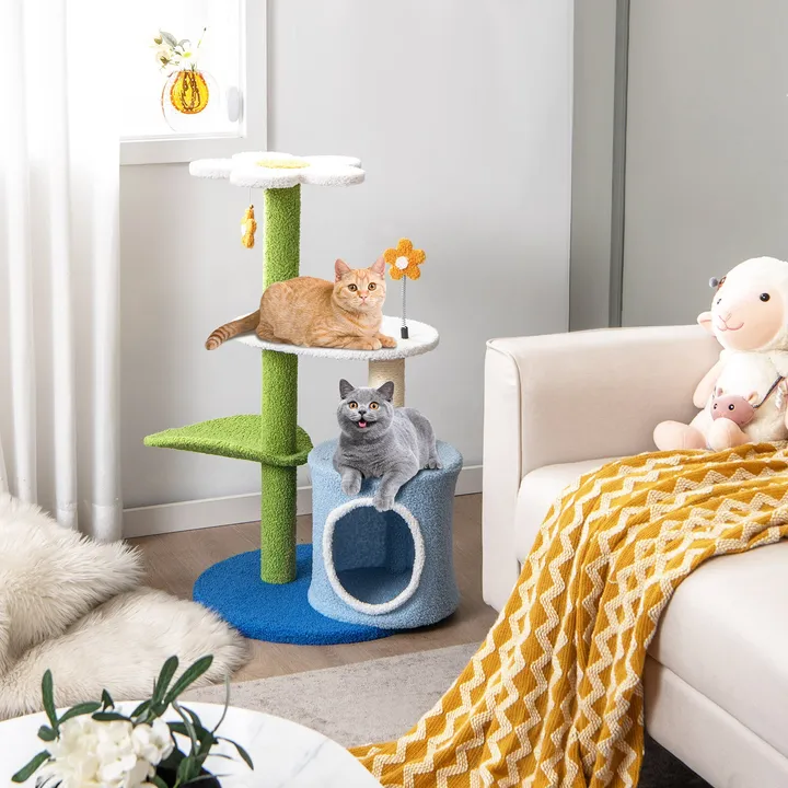 Gbruno Store 4 Tier Cat Tree With Jingling Balls And Condo