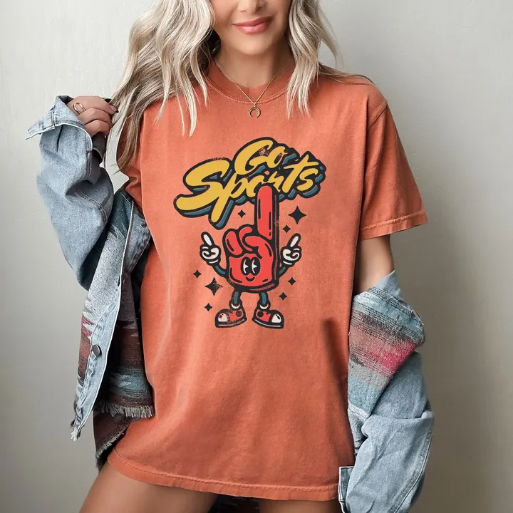 Refinery Number One Go Sports Foam Finger Tailgate Party T-shirt