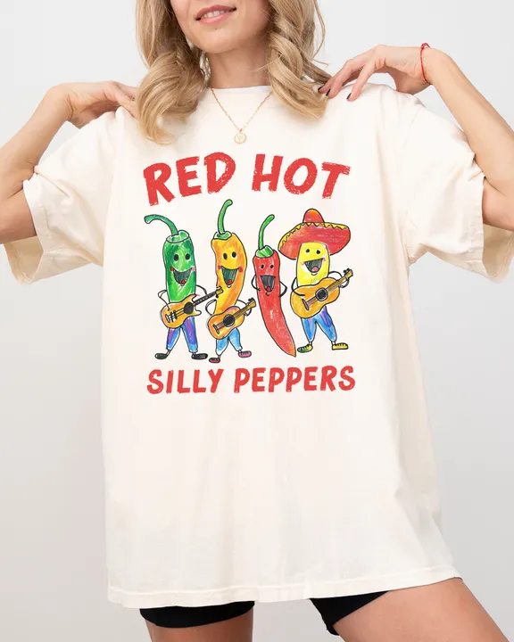 Refinery Number One Silly Peppers Trendy Shirt Comfort Colors T-Shirt