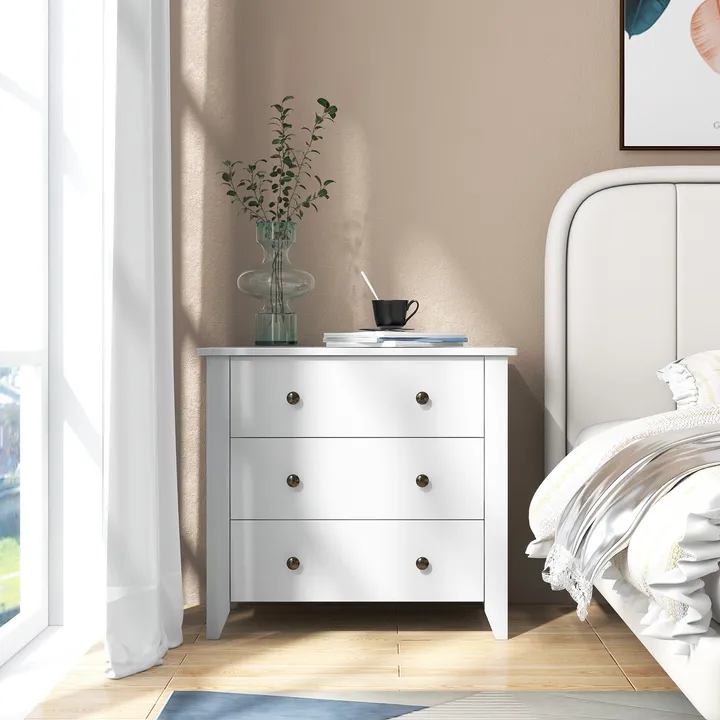 Directdeals 3 Drawer Dresser Chest Of Drawers Bedside Table
