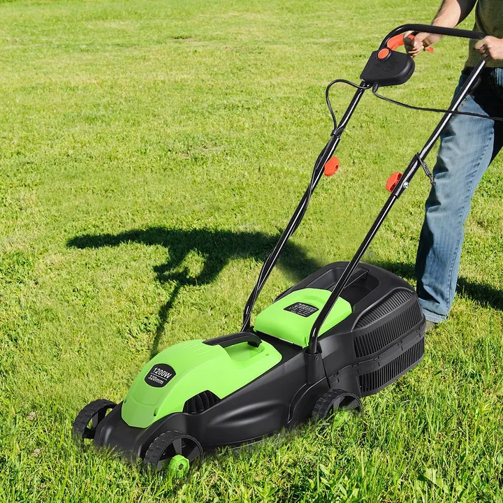 Directdeals Electric Push Lawn Corded Mower With Grass Bag