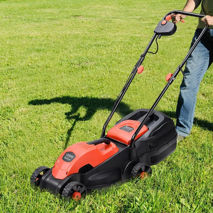 Directdeals Electric Push Lawn Corded Mower With Grass Bag