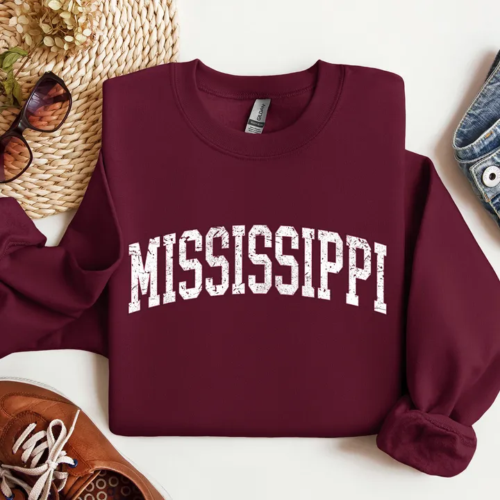 Refinery Number One Mississippi, Football, Sports, Game Day, Big Game, State Sweatshirt