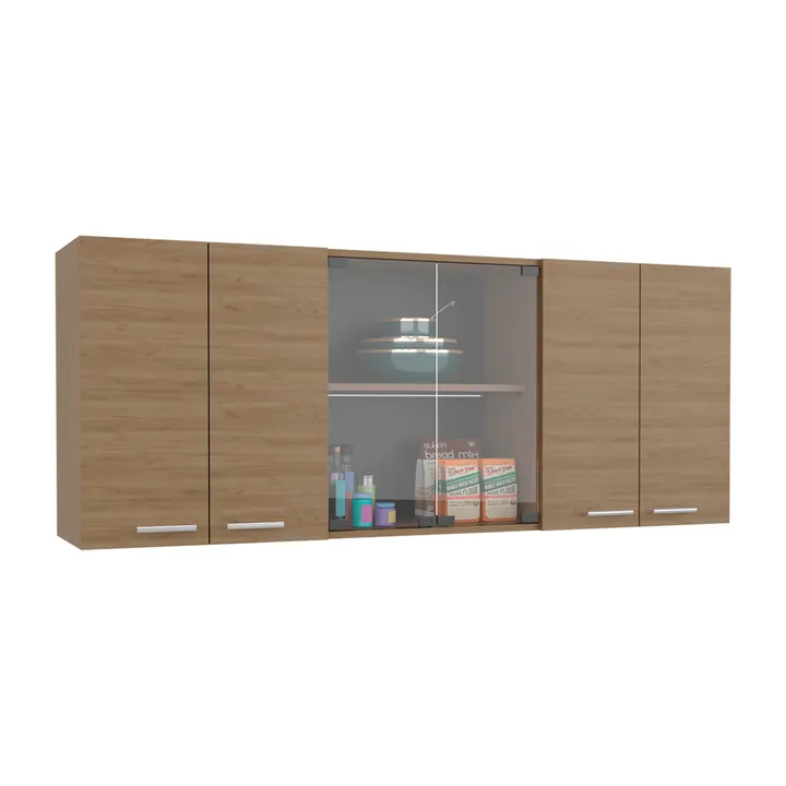 DEPOT E SHOP LLC Oceana Wall Double Door Cabinet With Glass