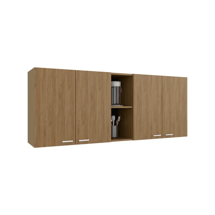DEPOT E SHOP LLC Olimpo Wall Double Door Cabinet with Shelves