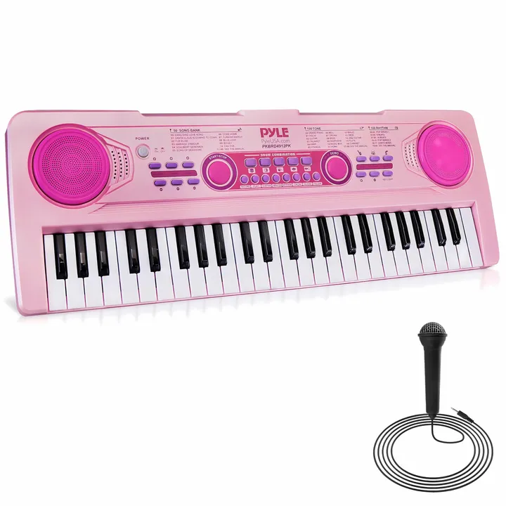Pyle Portable Kids Piano Keyboard & Mic Kit