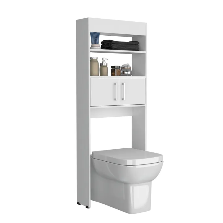 DEPOT E SHOP LLC Atlas Over The Toilet Cabinet, Two Shelves, Double Door