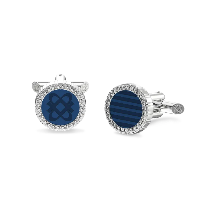 PASCAL Classic Striped Diamond Cufflinks