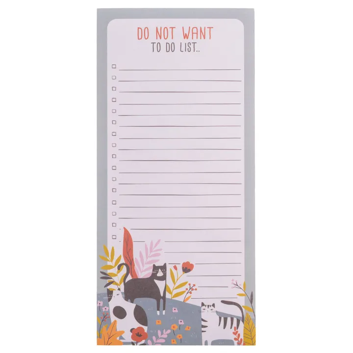 Karma Cat Long Magnetic Notepad