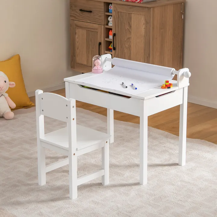 Gbruno Store Wooden Kids Table And Chair Set