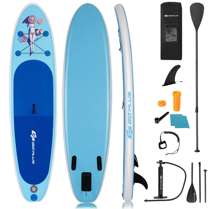 RS Sports & Fitness Feet Inflatable Stand Up Paddle Board With Adjustable Paddle Pump