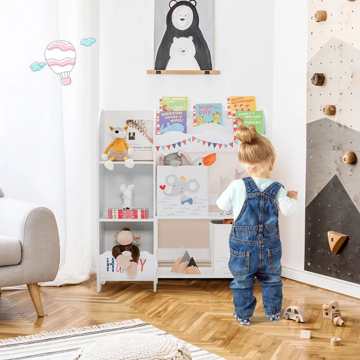 Gbruno Store Wooden Children Storage Cabinet