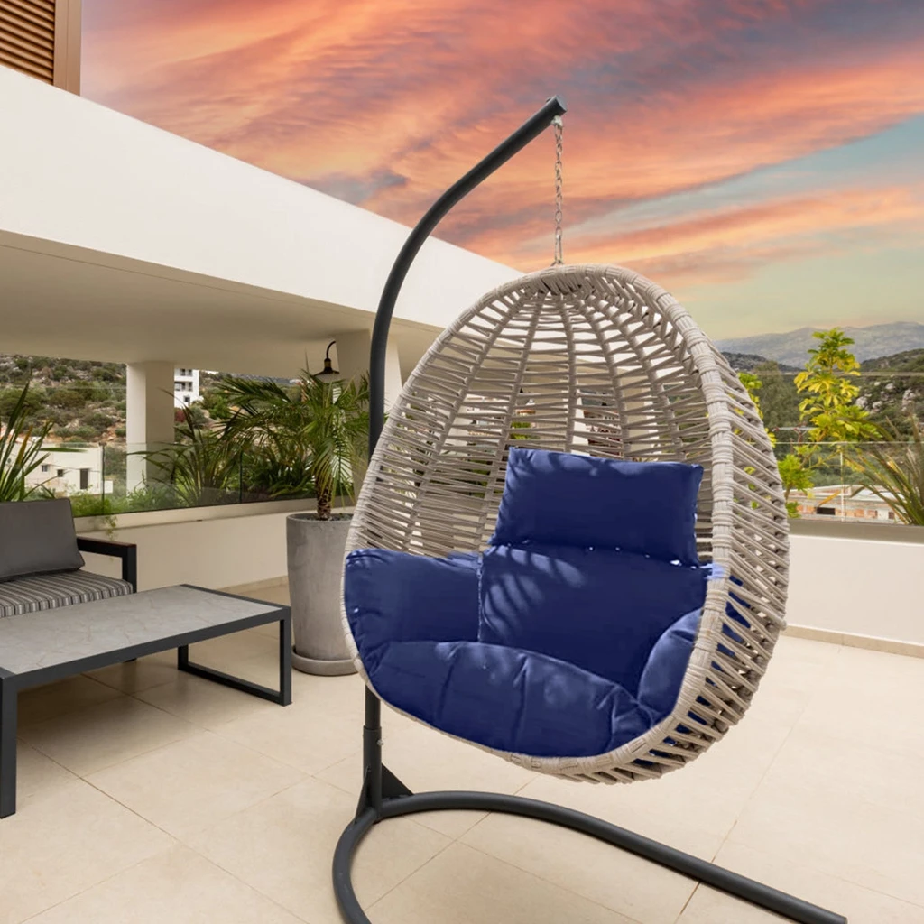 Gamba Beauty Egg Chair Cushion Hanging Basket With Headrest