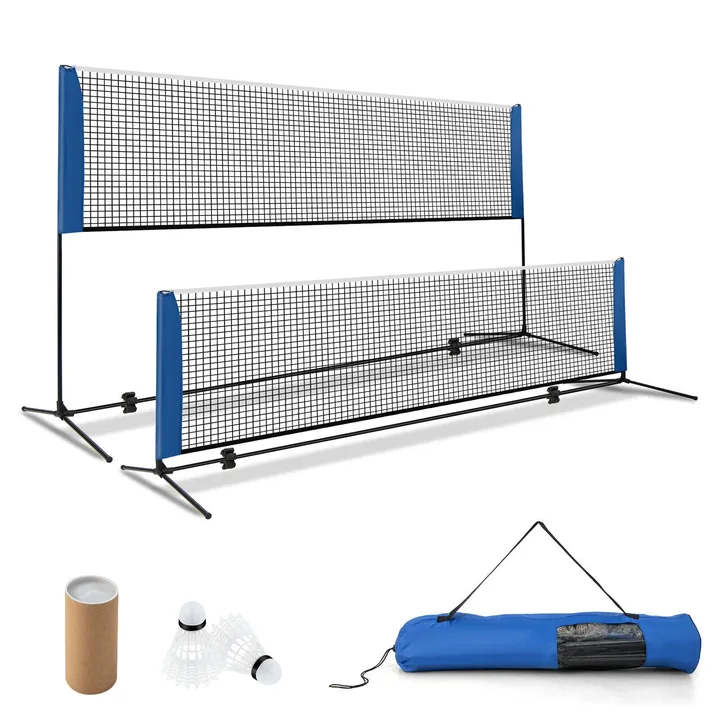 RS Sports & Fitness Adjustable Badminton Net Stand With Portable Carry Bag