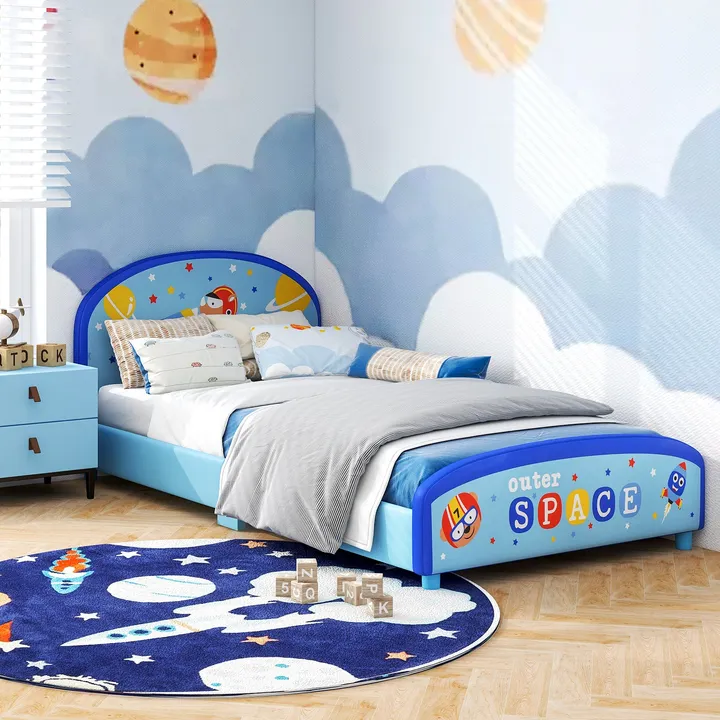 Gbruno Store Wood Upholstered Twin Bed Platform