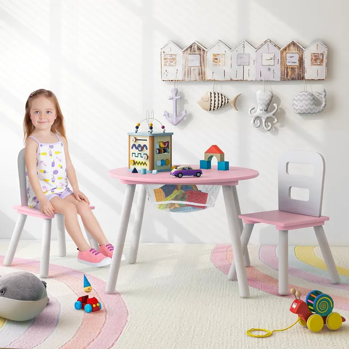 Gbruno Store Wood Activity Kids Table And Chair Set