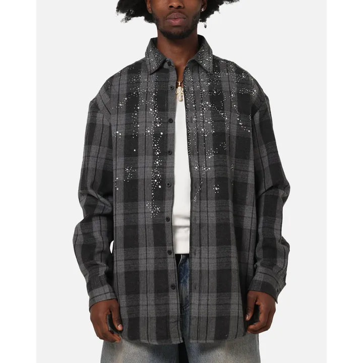 Saint Morta Men's Spray Long Sleeve Flannel Shirt
