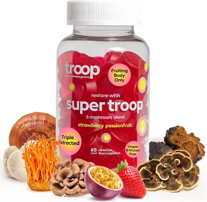 Troop 6 Mushroom Blend Energy/ Immunity Gummies