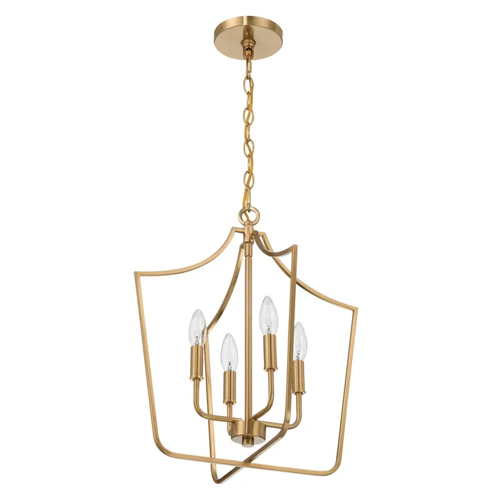 Storied Home Tapered Metal 4-Light Candelabra Chandelier Style Ceiling Light