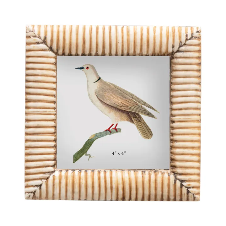 Storied Home Hand Carved Ribbed Photo Frame