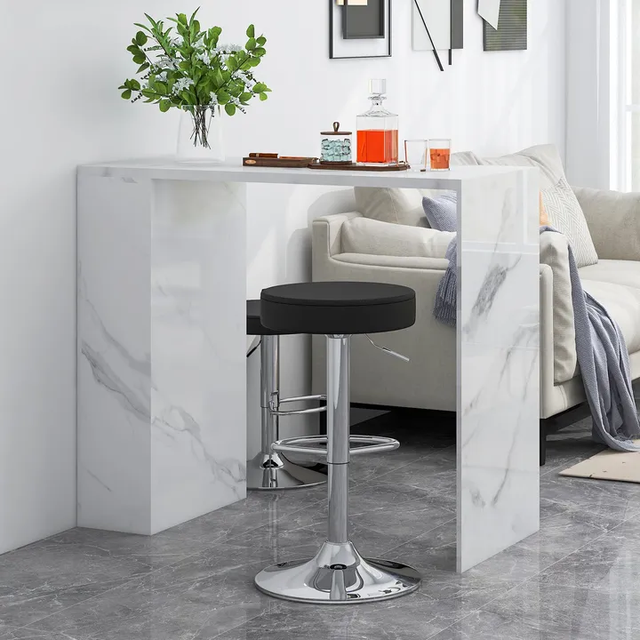 Directdeals Round Bar Stool Adjustable Swivel Pub Chair