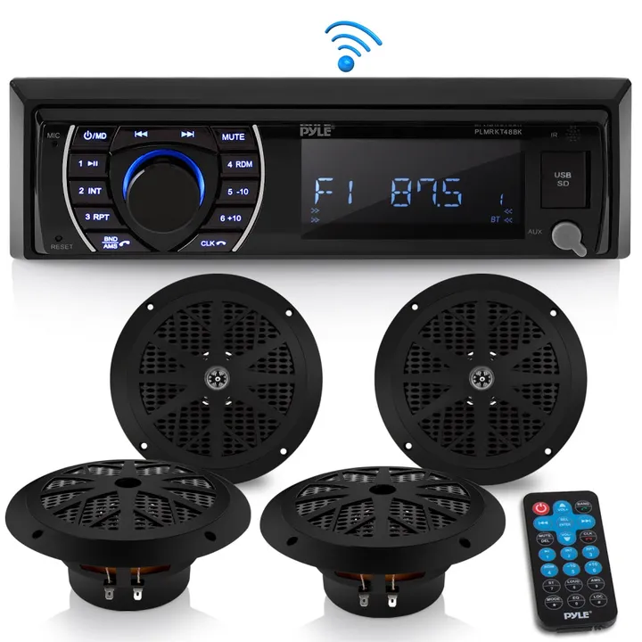 Pyle Bluetooth Marine Stereo & Speaker Kit