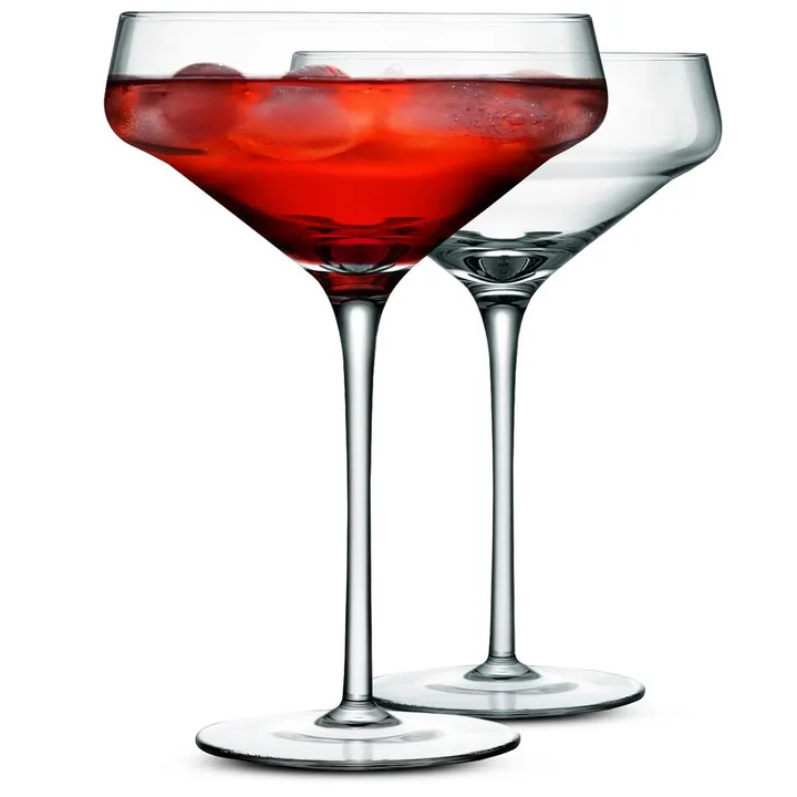 Nutrichef 2 Sets Of Crystal Martini Glass