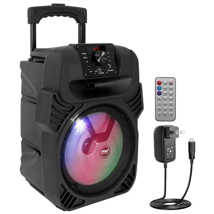 Pyle 400W Portable Bluetooth PA Loudspeaker With LED Lights