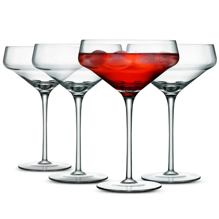 Nutrichef Crystal Martini Glass - Ultra Clear, Elegant Crystal-Clear Wine Glass