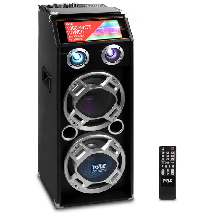 Pyle Wireless Active PA Speaker System - 1000W Portable High Powered