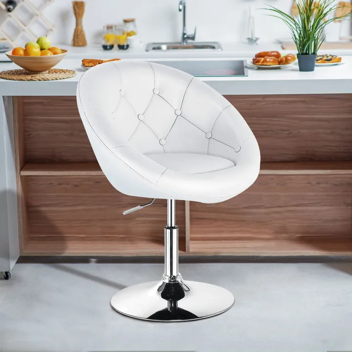 Directdeals Adjustable Modern Swivel Round Tufted